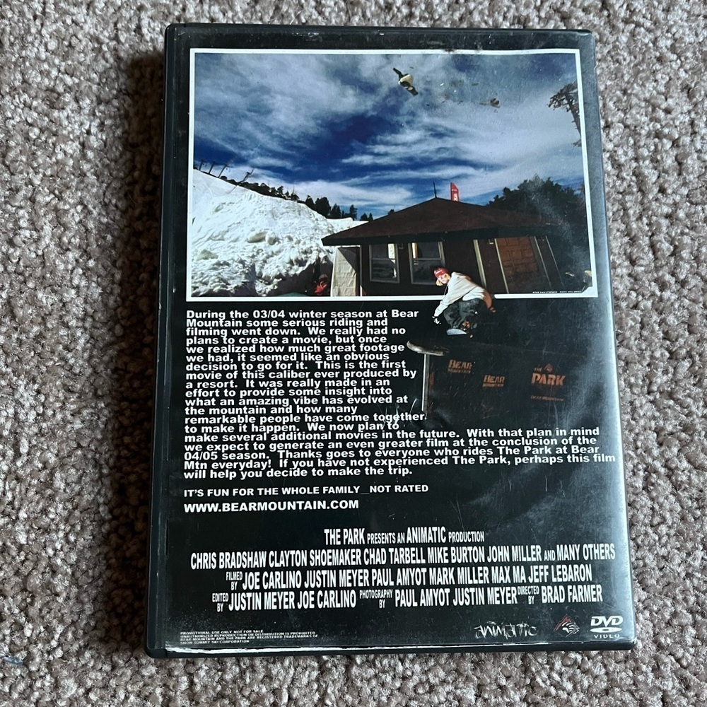 VTG ‘03 Bear Mountain Snowboarding Movie DVD - Picture 2 of 4